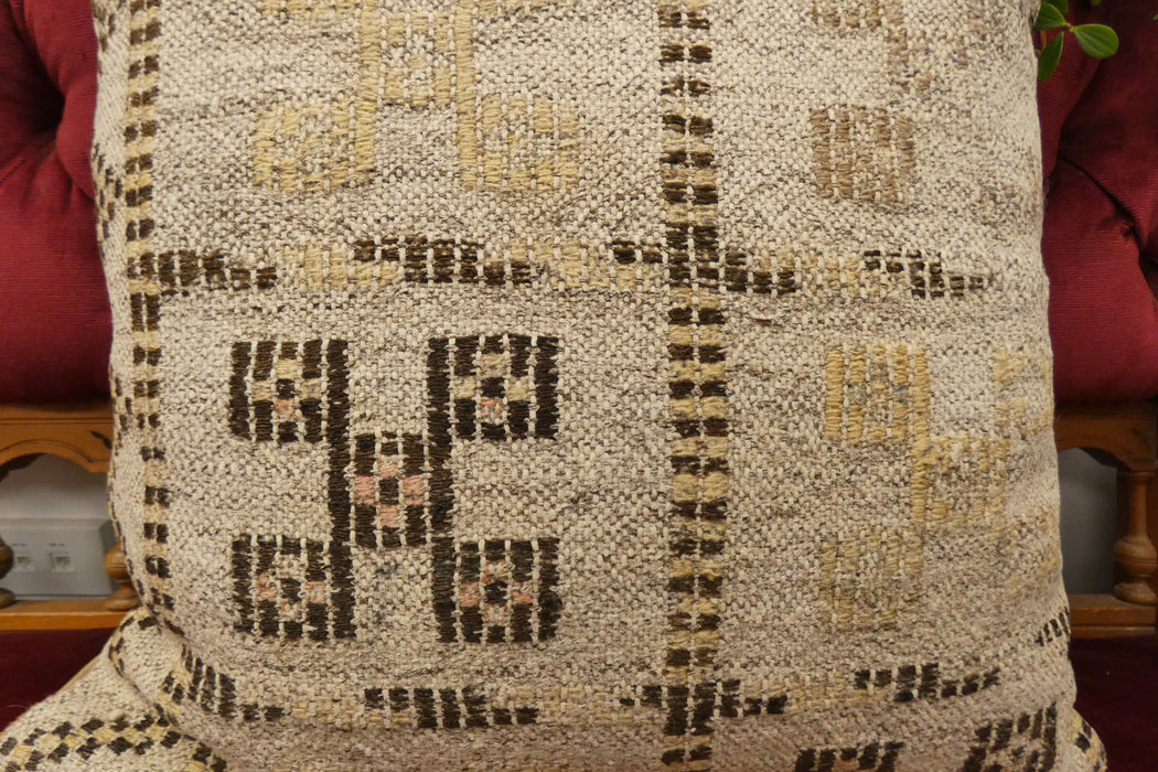 Handmade Turkish Kilim Cushion Cover 50 x 50cm with Insert | Original Anatolian Kilim | Organic Cotton Backing | TK26-C735- Rugs Direct 
