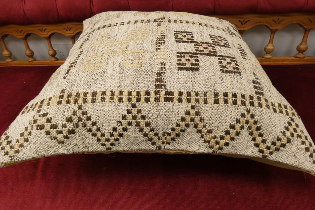 Handmade Turkish Kilim Cushion Cover 50 x 50cm with Insert | Original Anatolian Kilim | Organic Cotton Backing | TK26-C735- Rugs Direct 