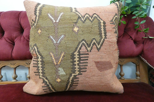 Authentic Handmade Turkish Kilim Cushion 50 x 50cm | Wool Decorative Cushion | Made in Turkey- Rugs Direct 