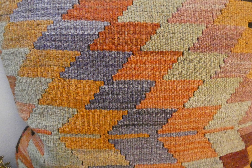 Handmade Turkish Kilim Cushion Cover 70 x 70cm with Insert | Original Anatolian Kilim | Organic Cotton Backing | TK26-C745- Rugs Direct 