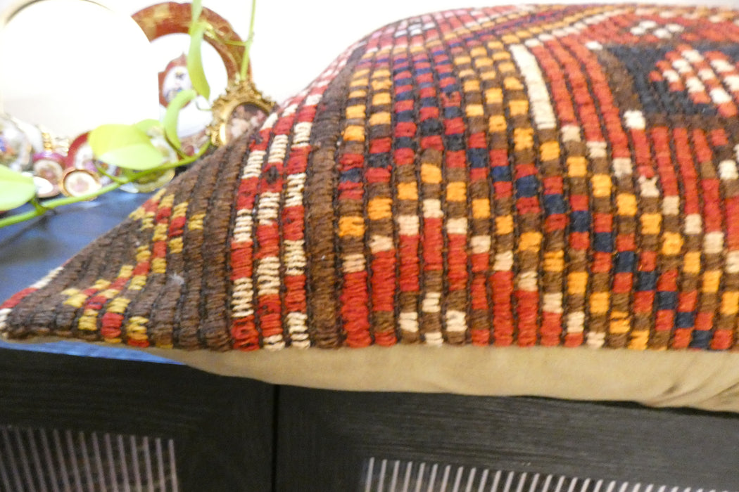 Handmade Turkish Kilim Cushion Cover 70 x 70cm with Insert | Original Anatolian Kilim | Organic Cotton Backing | TK26-C749- Rugs Direct 