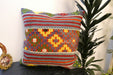 Handmade Turkish Kilim Cushion Cover 70 x 70cm with Insert | Original Anatolian Kilim | Organic Cotton Backing | TK26-C741- Rugs Direct 