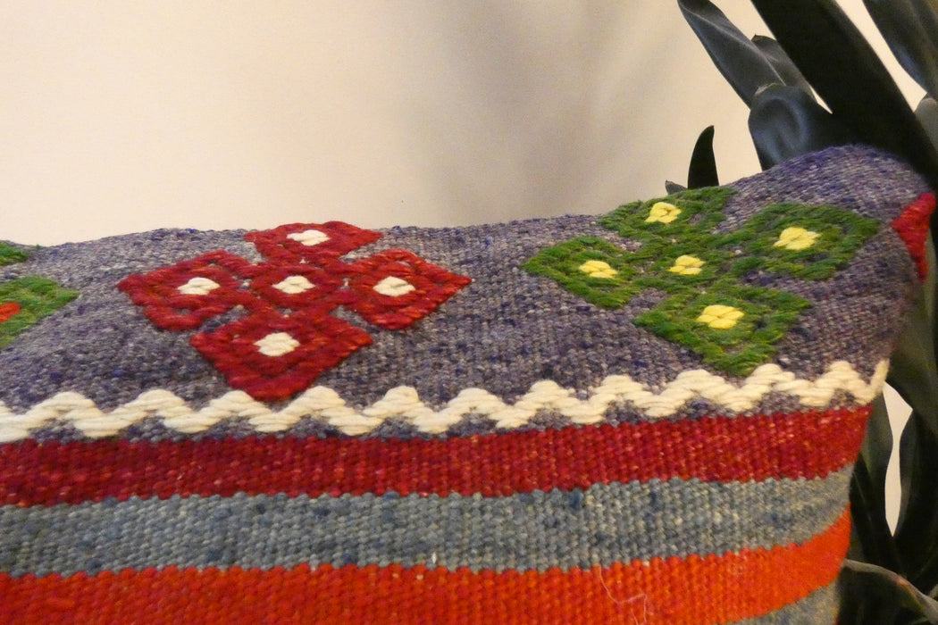 Handmade Turkish Kilim Cushion Cover 70 x 70cm with Insert | Original Anatolian Kilim | Organic Cotton Backing | TK26-C741- Rugs Direct 