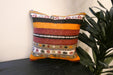 Handmade Turkish Kilim Cushion Cover 40 x 40cm with Insert | Original Anatolian Kilim | Organic Cotton Backing | TK26-C760- Rugs Direct 