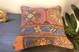 Handmade Turkish Kilim Cushion Cover 40 x 40cm with Insert | Original Anatolian Kilim | Organic Cotton Backing | TK26-C764- Rugs Direct 
