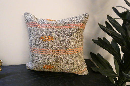 Handmade Turkish Kilim Cushion Cover 40 x 40cm with Insert | Original Anatolian Kilim | Organic Cotton Backing | TK26-C768- Rugs Direct 