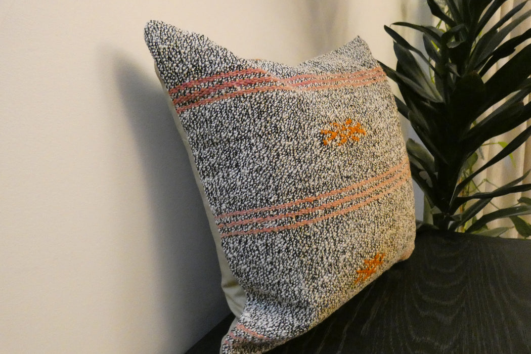 Handmade Turkish Kilim Cushion Cover 40 x 40cm with Insert | Original Anatolian Kilim | Organic Cotton Backing | TK26-C768- Rugs Direct 