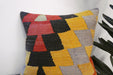 Handmade Turkish Kilim Cushion Cover 40 x 40cm with Insert | Original Anatolian Kilim | Organic Cotton Backing | TK26-C766- Rugs Direct 