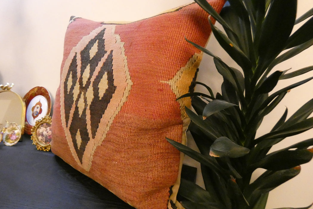 Handmade Turkish Kilim Cushion Cover 70 x 70cm with Insert | Original Anatolian Kilim | Organic Cotton Backing | TK26-C771- Rugs Direct 