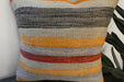 Handmade Turkish Kilim Cushion Cover 40 x 40cm with Insert | Original Anatolian Kilim | Organic Cotton Backing | TK26-C773- Rugs Direct 