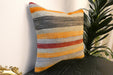 Handmade Turkish Kilim Cushion Cover 40 x 40cm with Insert | Original Anatolian Kilim | Organic Cotton Backing | TK26-C773- Rugs Direct 