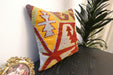 Handmade Turkish Kilim Cushion Cover 40 x 40cm with Insert | Original Anatolian Kilim | Organic Cotton Backing | TK26-C772- Rugs Direct 