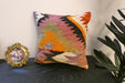 Handmade Turkish Kilim Cushion Cover 40 x 40cm with Insert | Original Anatolian Kilim | Organic Cotton Backing | TK26-C775- Rugs Direct 