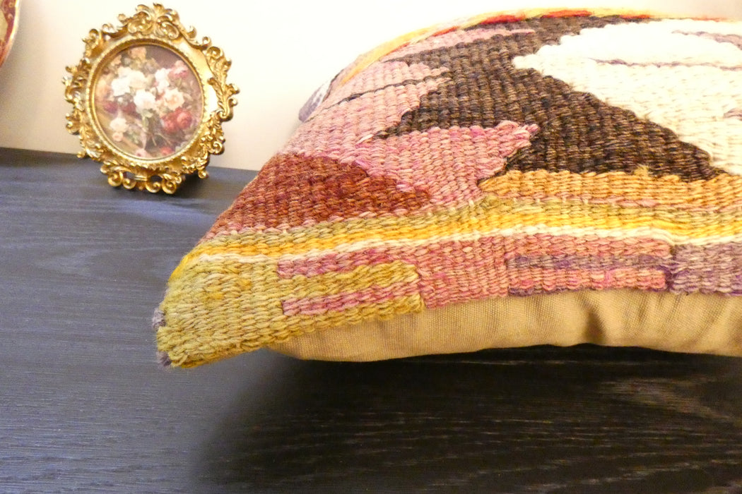 Handmade Turkish Kilim Cushion Cover 40 x 40cm with Insert | Original Anatolian Kilim | Organic Cotton Backing | TK26-C775- Rugs Direct