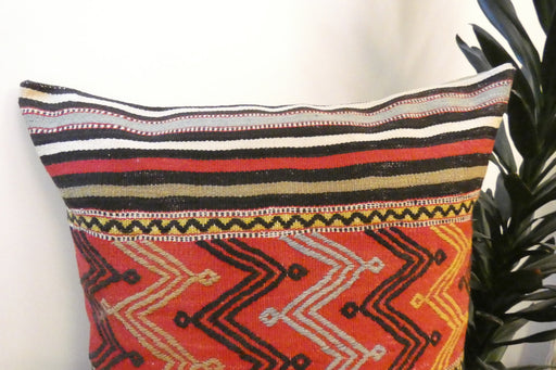 Handmade Turkish Kilim Cushion Cover 70 x 70cm with Insert | Original Anatolian Kilim | Organic Cotton Backing | TK26-C891- Rugs Direct 