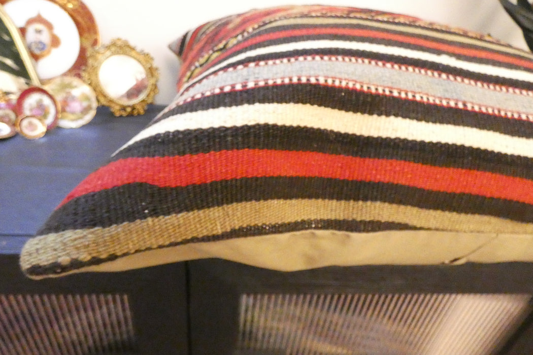 Handmade Turkish Kilim Cushion Cover 70 x 70cm with Insert | Original Anatolian Kilim | Organic Cotton Backing | TK26-C891- Rugs Direct 