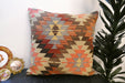 Handmade Turkish Kilim Cushion Cover 70 x 70cm with Insert | Original Anatolian Kilim | Organic Cotton Backing | TK26-C782- Rugs direct 