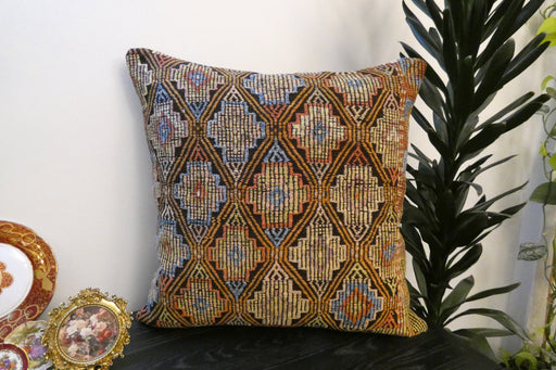 Handmade Turkish Kilim Cushion Cover 70 x 70cm with Insert | Original Anatolian Kilim | Organic Cotton Backing | TK26-C786- Rugs Direct 