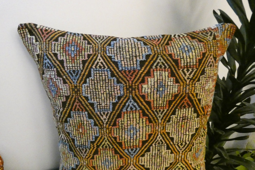 Handmade Turkish Kilim Cushion Cover 70 x 70cm with Insert | Original Anatolian Kilim | Organic Cotton Backing | TK26-C786- Rugs Direct 