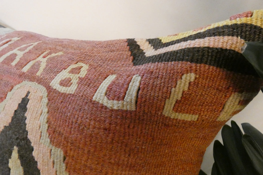 Handmade Turkish Kilim Cushion Cover 70 x 70cm with Insert | Original Anatolian Kilim | Organic Cotton Backing | TK26-C783- Rugs Direct 