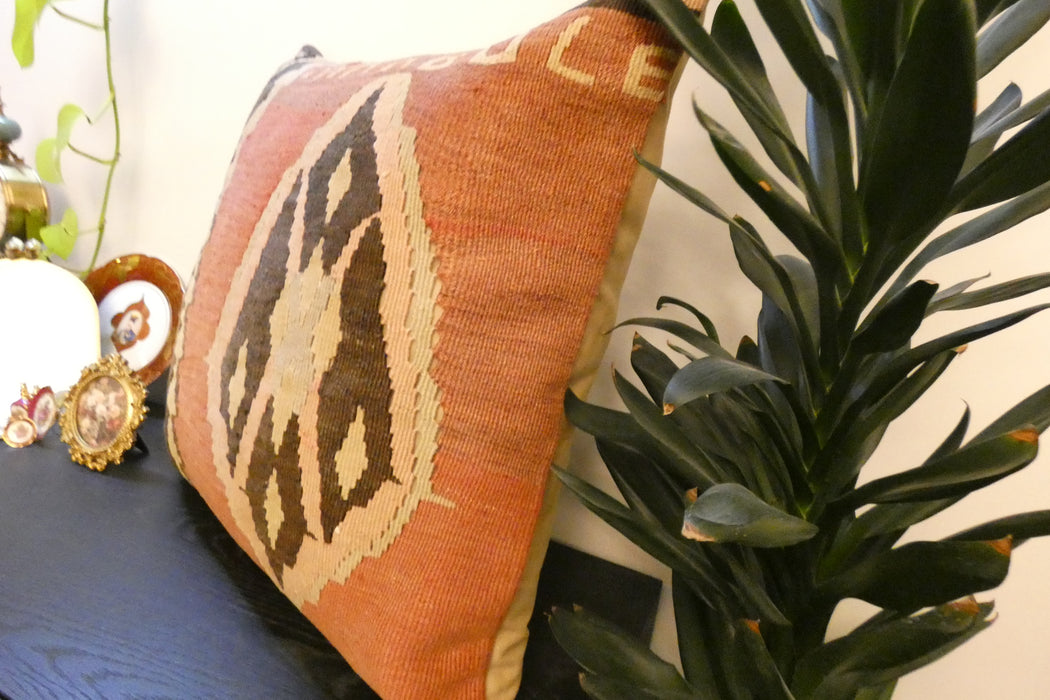 Handmade Turkish Kilim Cushion Cover 70 x 70cm with Insert | Original Anatolian Kilim | Organic Cotton Backing | TK26-C783- Rugs Direct 