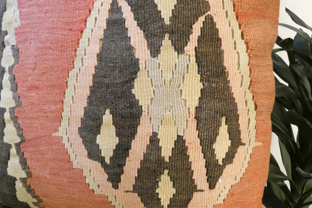 Handmade Turkish Kilim Cushion Cover 70 x 70cm with Insert | Original Anatolian Kilim | Organic Cotton Backing | TK26-C783- Rugs Direct 