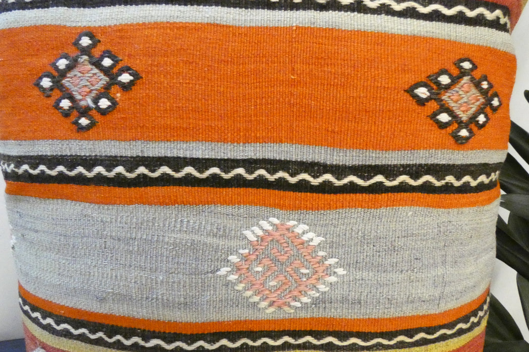 Handmade Turkish Kilim Cushion Cover 70 x 70cm with Insert | Original Anatolian Kilim | Organic Cotton Backing | TK26-C789- Rugs Direct 