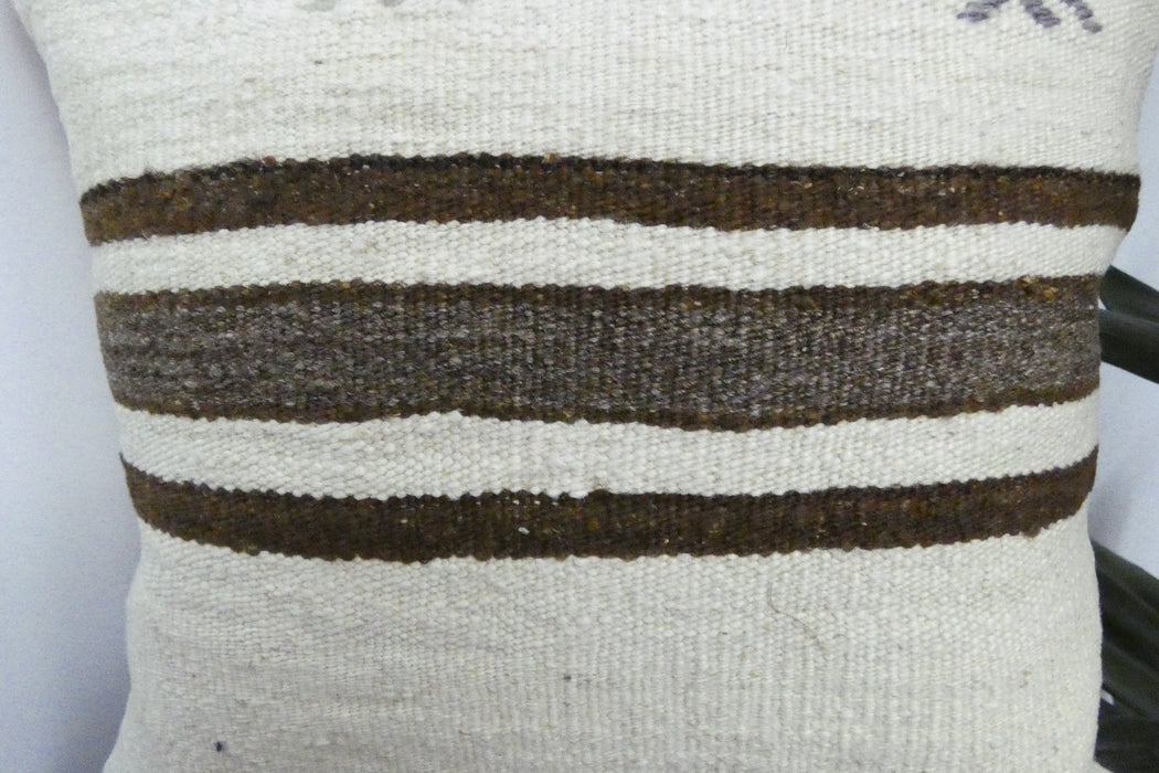 Handmade Turkish Kilim Cushion Cover 40 x 40cm with Insert | Original Anatolian Kilim | Organic Cotton Backing | TK26-C937-Rugs Direct