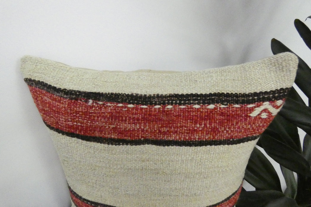Handmade Turkish Kilim Cushion Cover 40 x 40cm with Insert | Original Anatolian Kilim | Organic Cotton Backing | TK26-C932- Rugs Direct 