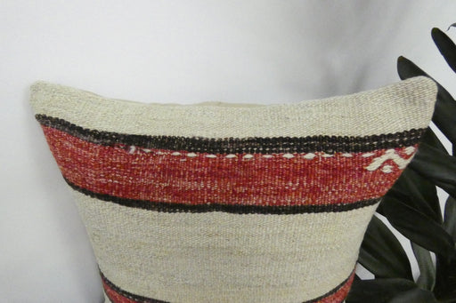 Handmade Turkish Kilim Cushion Cover 40 x 40cm with Insert | Original Anatolian Kilim | Organic Cotton Backing | TK26-C932- Rugs Direct 