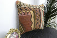 Handmade Turkish Kilim Cushion Cover 40 x 40cm with Insert | Original Anatolian Kilim | Organic Cotton Backing | TK26-C942- Rugs Direct 