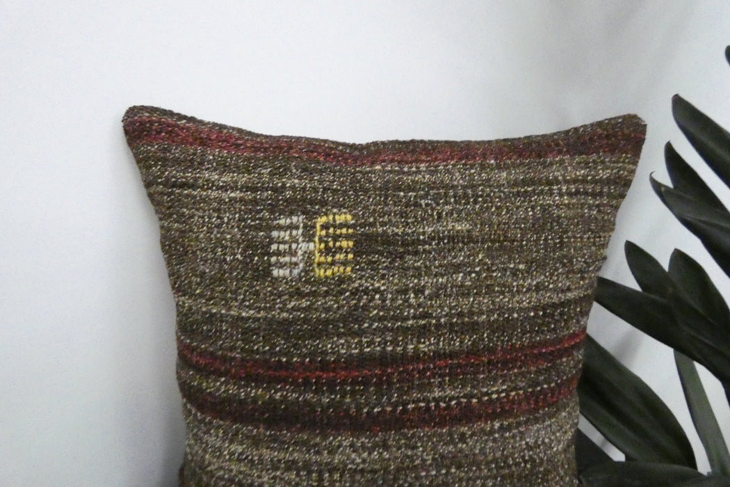 Handmade Turkish Kilim Cushion Cover 40 x 40cm with Insert | Original Anatolian Kilim | Organic Cotton Backing | TK26-C941- Rugs Direct 