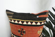 Handmade Turkish Kilim Cushion Cover 40 x 40cm with Insert | Original Anatolian Kilim | Organic Cotton Backing | TK26-C947- Rugs Direct 