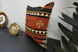 Handmade Turkish Kilim Cushion Cover 40 x 40cm with Insert | Original Anatolian Kilim | Organic Cotton Backing | TK26-C947- Rugs Direct 