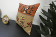 Handmade Turkish Kilim Cushion Cover 40 x 40cm with Insert | Original Anatolian Kilim | Organic Cotton Backing | TK26-C939- Rugs Direct 