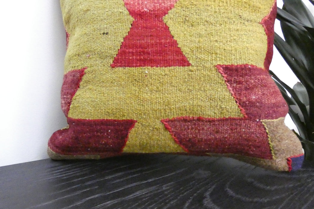 Handmade Turkish Kilim Cushion Cover 40 x 40cm with Insert | Original Anatolian Kilim | Organic Cotton Backing | TK26-C904- Rugs Direct 