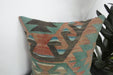 Handmade Turkish Kilim Cushion Cover 40 x 40cm with Insert | Original Anatolian Kilim | Organic Cotton Backing | TK26-C908- Rugs Direct 
