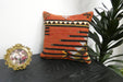 Handmade Turkish Kilim Cushion Cover 40 x 40cm with Insert | Original Anatolian Kilim | Organic Cotton Backing | TK26-C928- Rugs Direct 