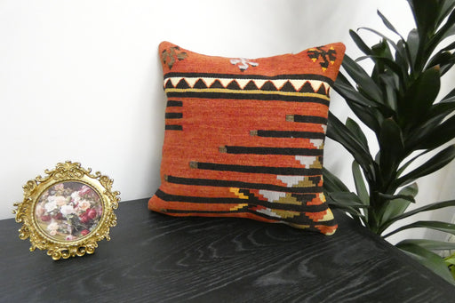 Handmade Turkish Kilim Cushion Cover 40 x 40cm with Insert | Original Anatolian Kilim | Organic Cotton Backing | TK26-C928- Rugs Direct 