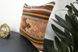 Handmade Turkish Kilim Cushion Cover 40 x 40cm with Insert | Original Anatolian Kilim | Organic Cotton Backing | TK26-C907- Rugs Direct 