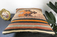 Handmade Turkish Kilim Cushion Cover 40 x 40cm with Insert | Original Anatolian Kilim | Organic Cotton Backing | TK26-C907- Rugs Direct 