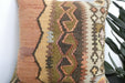 Handmade Turkish Kilim Cushion Cover 40 x 40cm with Insert | Original Anatolian Kilim | Organic Cotton Backing | TK26-C927- Rugs Direct 
