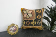 Handmade Turkish Kilim Cushion Cover 40 x 40cm with Insert | Original Anatolian Kilim | Organic Cotton Backing | TK26-C905- Rugs Direct 