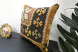 Handmade Turkish Kilim Cushion Cover 40 x 40cm with Insert | Original Anatolian Kilim | Organic Cotton Backing | TK26-C905- Rugs Direct 