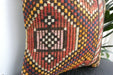 Handmade Turkish Kilim Cushion Cover 40 x 40cm with Insert | Original Anatolian Kilim | Organic Cotton Backing | TK26-C924- Rugs Direct