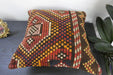 Handmade Turkish Kilim Cushion Cover 40 x 40cm with Insert | Original Anatolian Kilim | Organic Cotton Backing | TK26-C924- Rugs Direct