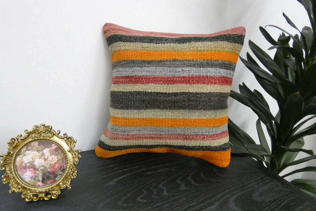 Handmade Turkish Kilim Cushion Cover 40 x 40cm with Insert | Original Anatolian Kilim | Organic Cotton Backing | TK26-C926- Rugs Direct 