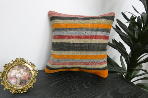 Handmade Turkish Kilim Cushion Cover 40 x 40cm with Insert | Original Anatolian Kilim | Organic Cotton Backing | TK26-C926- Rugs Direct 