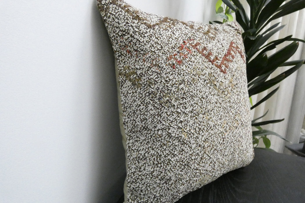 Handmade Turkish Kilim Cushion Cover 40 x 40cm with Insert | Original Anatolian Kilim | Organic Cotton Backing | TK26-C923- Rugs Direct 