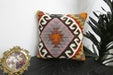 Handmade Turkish Kilim Cushion Cover 40 x 40cm with Insert | Original Anatolian Kilim | Organic Cotton Backing | TK26-C922- Rugs Direct 